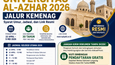 Pendaftaran Al Azhar 2026 Jalur Kemenag