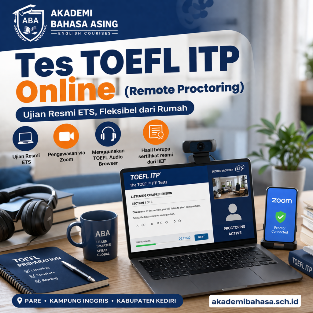 Tes TOEFL ITP Online (Remote Proctoring) | Akademi Bahasa Asing Pare ...